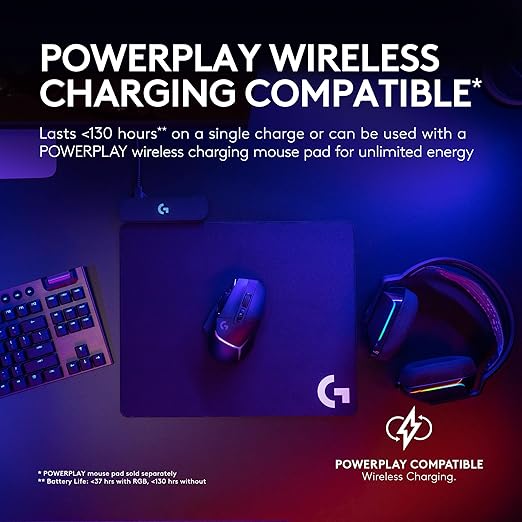 Logitech G502 X PLUS 25000 DPI Wireless Optical Gaming Mouse - Black