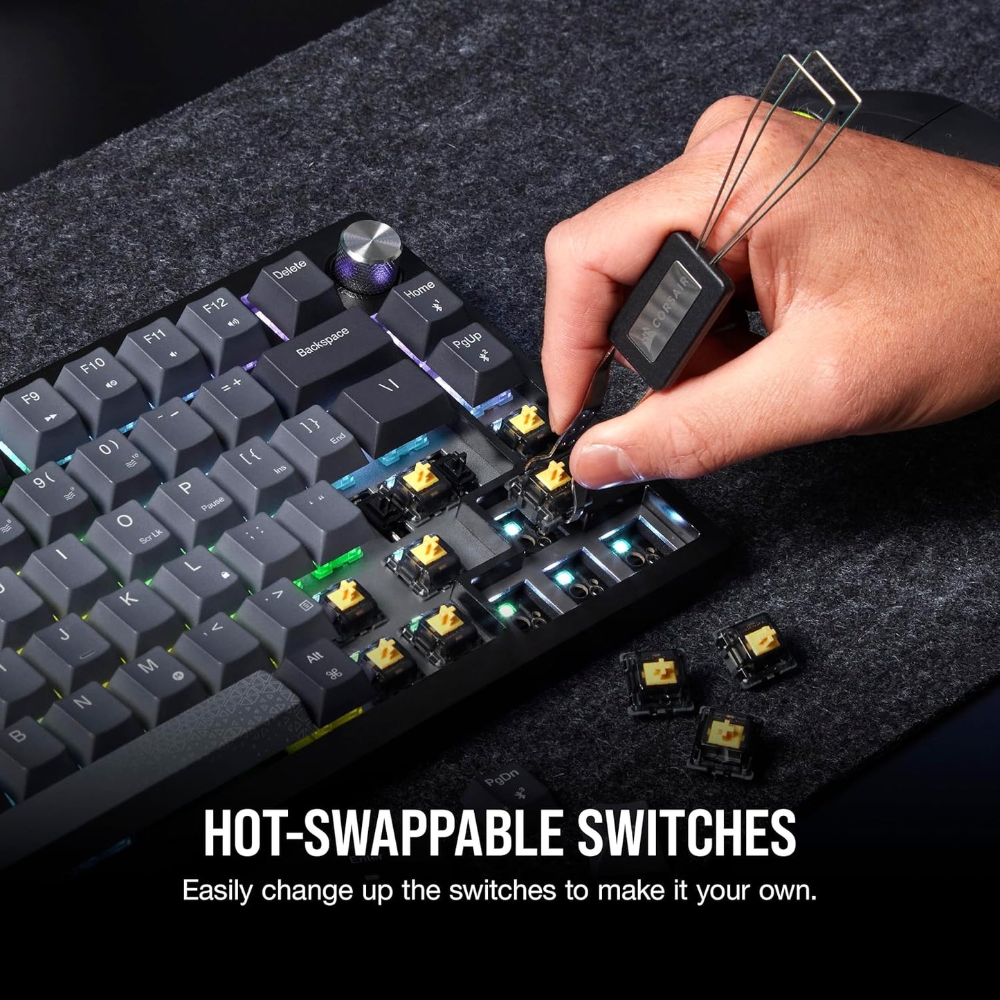 OPEN BOX - CORSAIR K65 PLUS WIRELESS 75% RGB Hot-Swappable Mechanical Gaming Keyboard