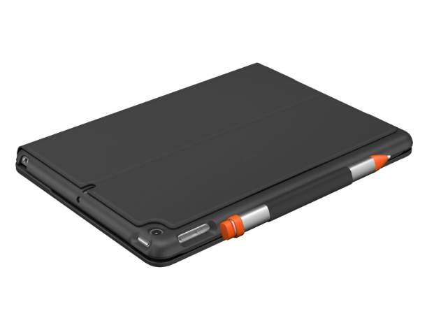 Open Box - Logitech Slim Folio Keyboard Case for iPad (9th/8th/7th Gen) - Black