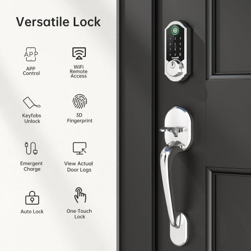Hornbill Wifi Smart Lock - Satin Nickel
