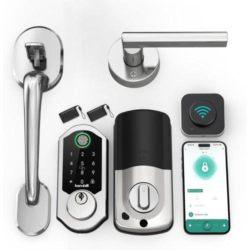Hornbill Wifi Smart Lock - Satin Nickel