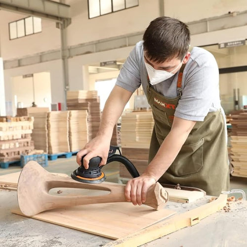 MAXXT Electric 2.5mm Random Orbital Sander Brushless 350W Electric Corded Orbital Sanders Machine with Sanding Paper for Woodworking