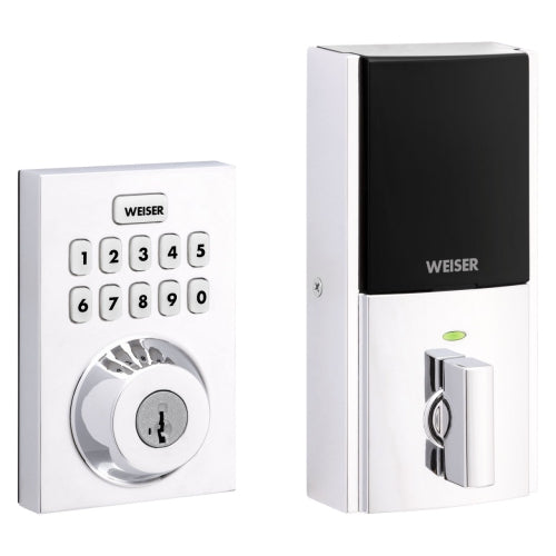 Weiser HomeConnect 620 Traditional Deadbolt with Z-Wave Technology - Featuring SmartKey (Polished Chrome)