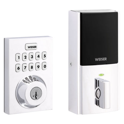 Weiser HomeConnect 620 Traditional Deadbolt with Z-Wave Technology - Featuring SmartKey (Polished Chrome)