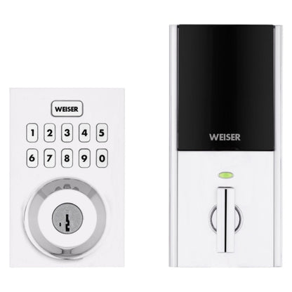 Weiser HomeConnect 620 Traditional Deadbolt with Z-Wave Technology - Featuring SmartKey (Polished Chrome)