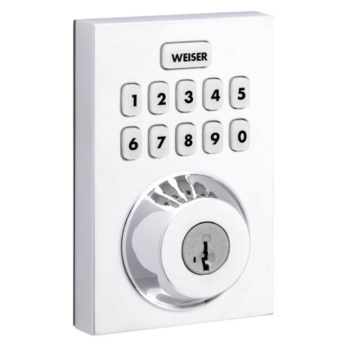 Weiser HomeConnect 620 Traditional Deadbolt with Z-Wave Technology - Featuring SmartKey (Polished Chrome)