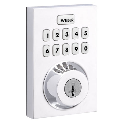 Weiser HomeConnect 620 Traditional Deadbolt with Z-Wave Technology - Featuring SmartKey (Polished Chrome)