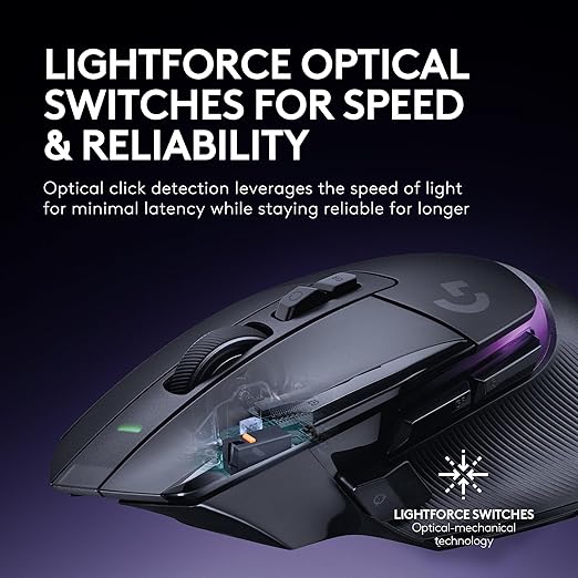 Logitech G502 X PLUS 25000 DPI Wireless Optical Gaming Mouse - Black