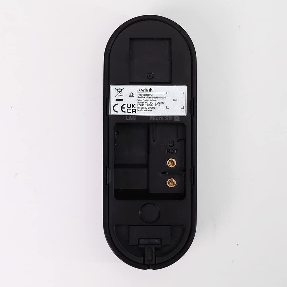 REOLINK Video Doorbell Camera WiFi, 2K Wired Doorbell Camera for Home Security, 2.4/5GHz WiFi, 180° Diagonal, Smart Detection, microSD Card/Cloud Storage, Indoor/Outdoor Surveillance (Chime Included)