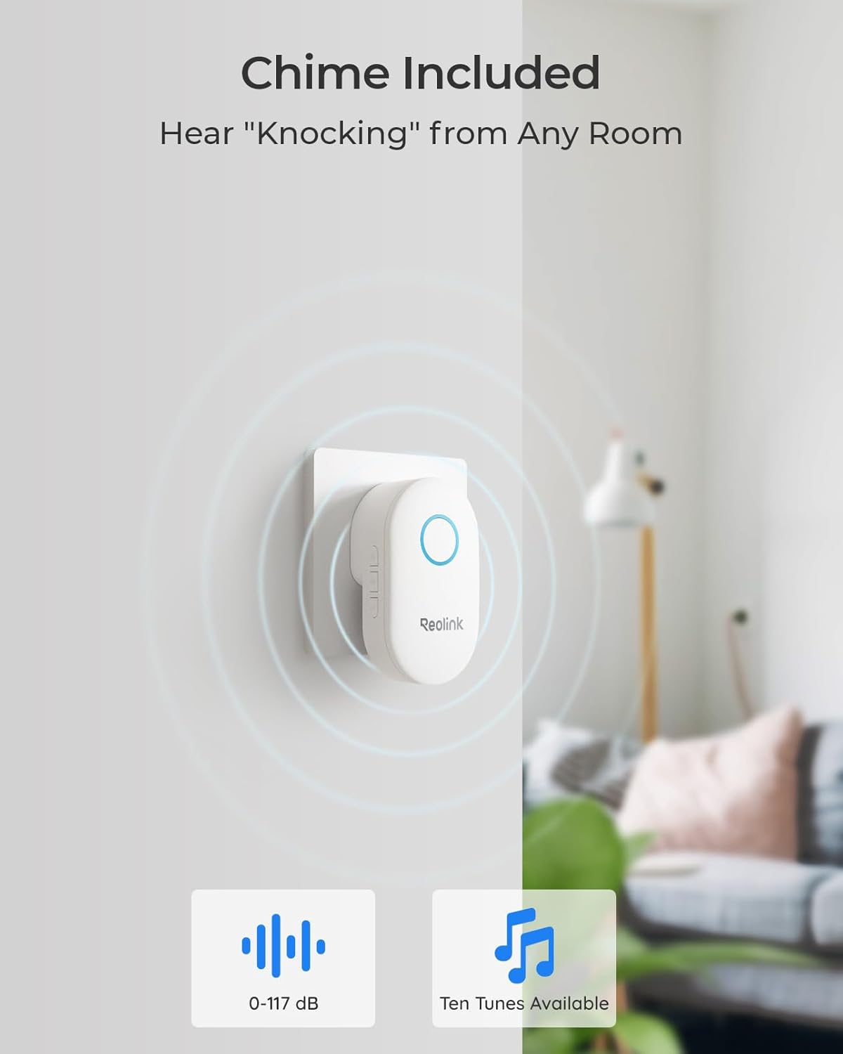 REOLINK Video Doorbell Camera WiFi, 2K Wired Doorbell Camera for Home Security, 2.4/5GHz WiFi, 180° Diagonal, Smart Detection, microSD Card/Cloud Storage, Indoor/Outdoor Surveillance (Chime Included)