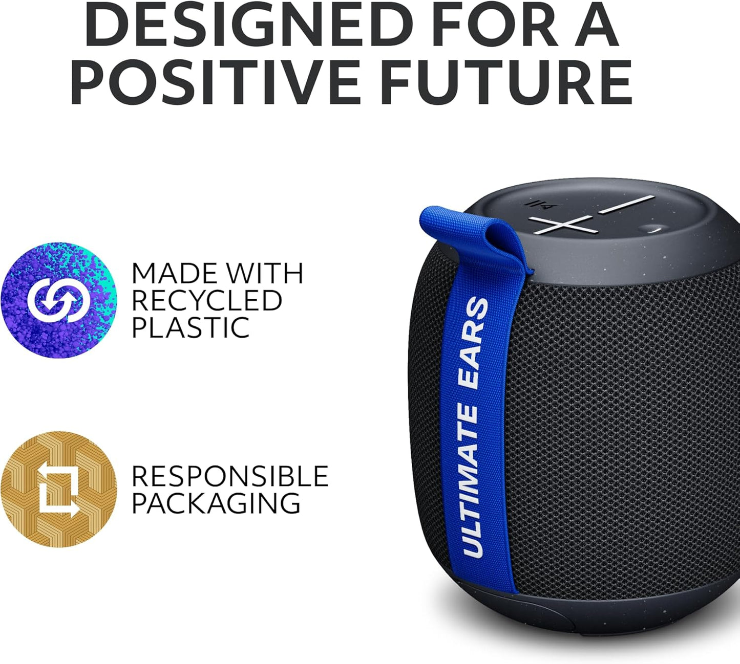 Ultimate Ears WONDERBOOM Play Portable Waterproof Bluetooth Speaker, Dustproof Floating Speaker with 131ft (40m) Range, Black
