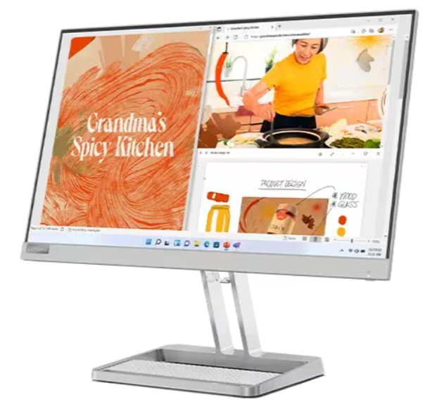 Lenovo L24i-40 PC Monitor, 23.8” IPS Panel, FHD Resolution, 100Hz Refresh Rate, AMD FreeSync, HDMI and VGA Ports